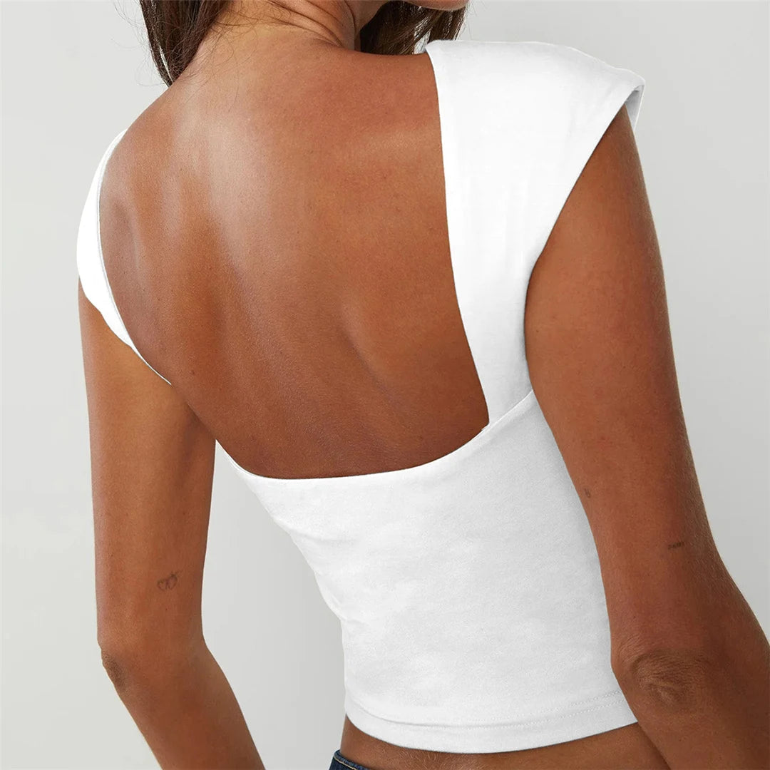 Backless top Short Sleeve