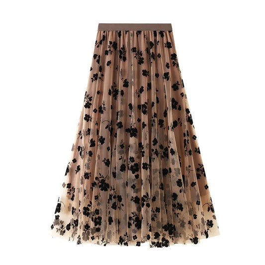 Elegant Floral Pleated Skirts